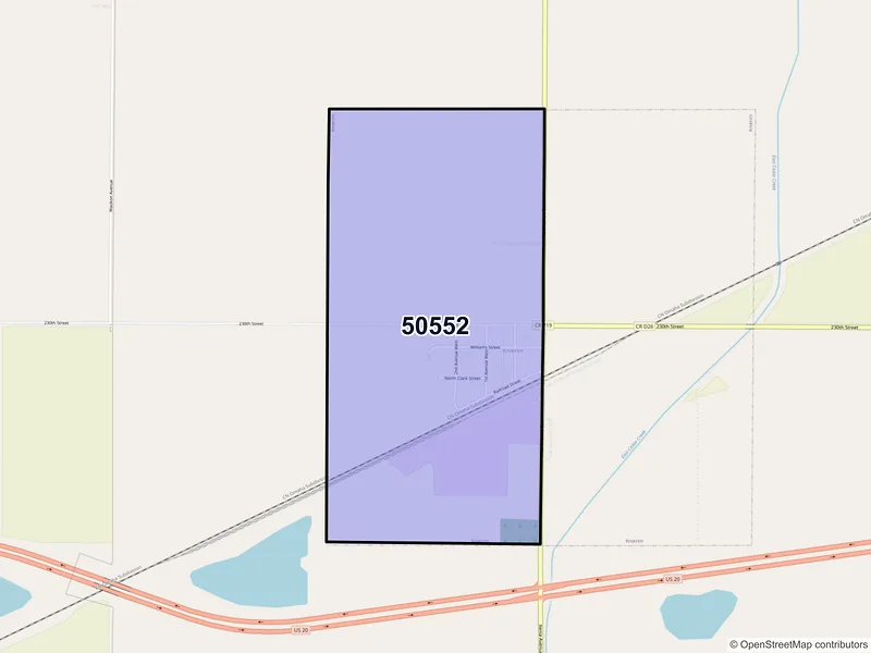 Map of Knierim, Iowa and ZIP codes