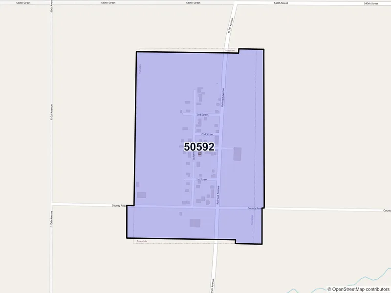 Map of Truesdale, Iowa and ZIP codes