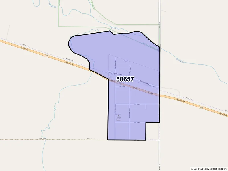 Map of Morrison, Iowa and ZIP codes