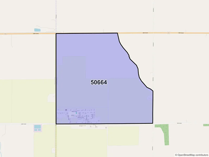 Map of ZIP Code 50664 — Oran, IA