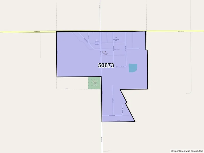 Map of Stout, Iowa and ZIP codes