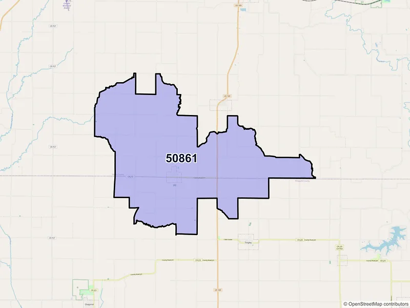 Map of Shannon City, Iowa and ZIP codes