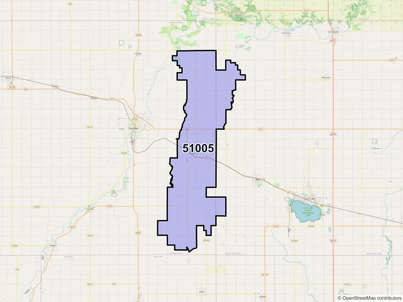 Map of Aurelia, Iowa and ZIP codes