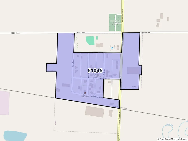 Map of Oyens, Iowa and ZIP codes