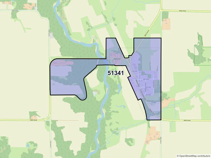 Map of Gillett Grove, Iowa and ZIP codes