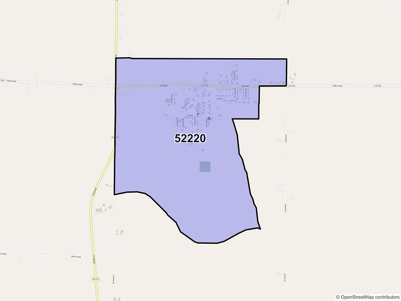 Map of Conroy, Iowa and ZIP codes