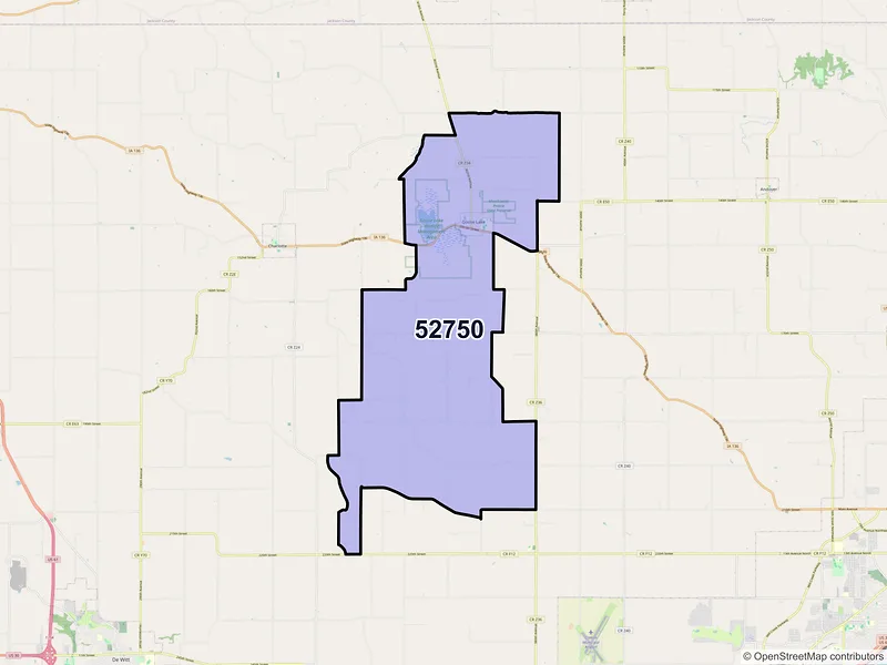 Map of Goose Lake, Iowa and ZIP codes
