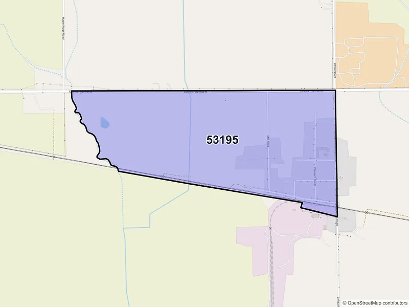Map of Zenda, Wisconsin and ZIP codes