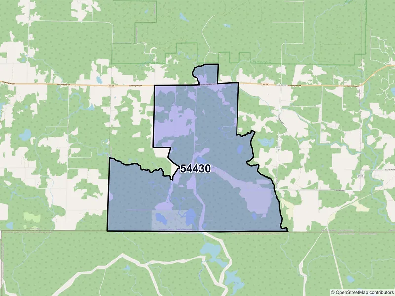 Map of Elton, Wisconsin and ZIP codes