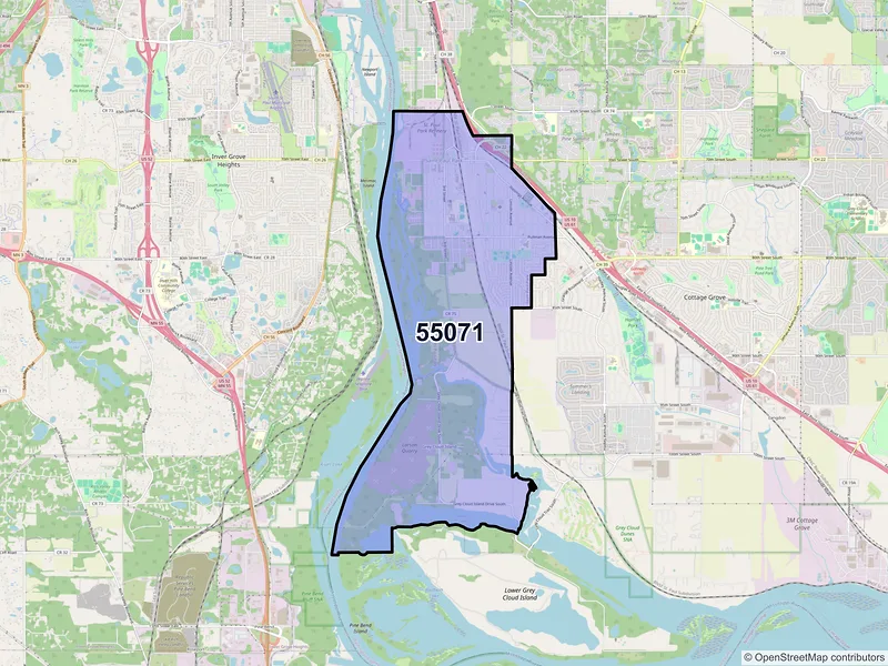 Map of Saint Paul Park, Minnesota and ZIP codes