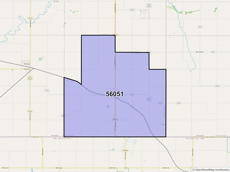 Map of Kiester, Minnesota and ZIP codes