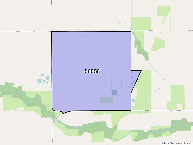 Map of La Salle, Minnesota and ZIP codes
