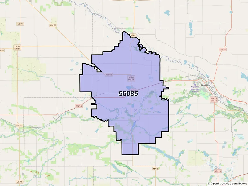 Map of ZIP Code 56085 — Sleepy Eye, MN