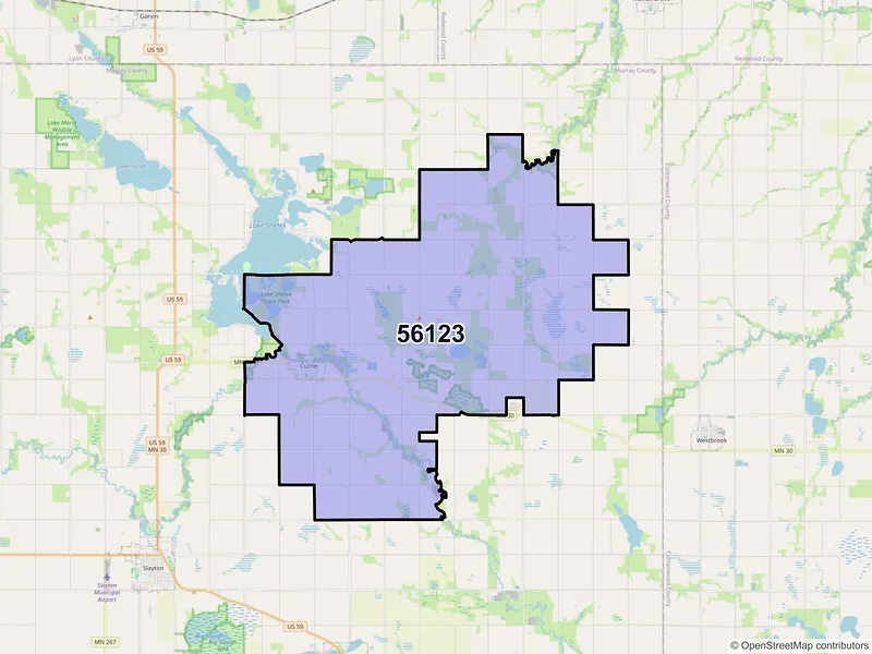 Map of ZIP Code 56123 — Currie, MN