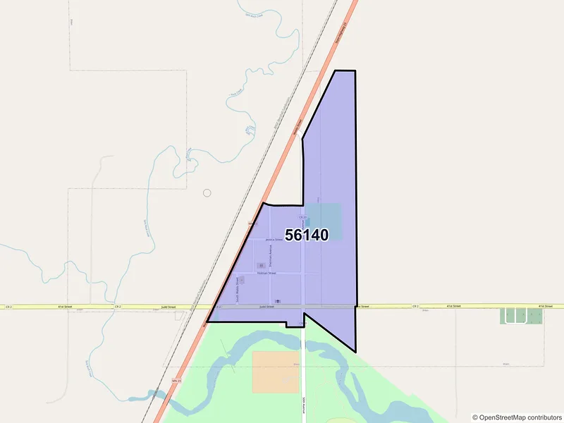 Map of Ihlen, Minnesota and ZIP codes