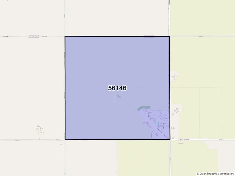 Map of ZIP Code 56146 — Kanaranzi, MN
