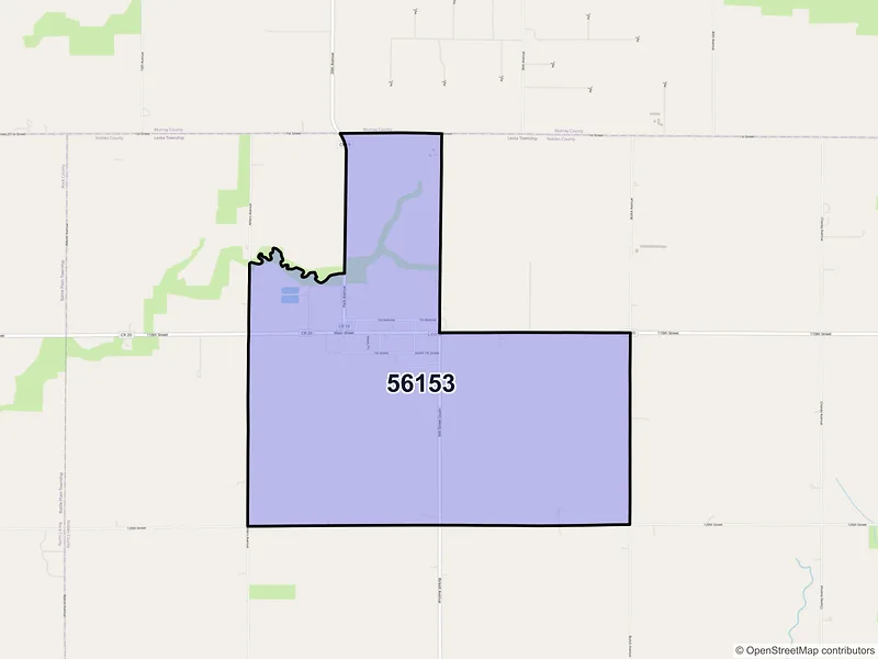 Map of Leota, Minnesota and ZIP codes