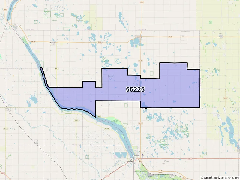 Map of ZIP Code 56225 — Clinton, MN