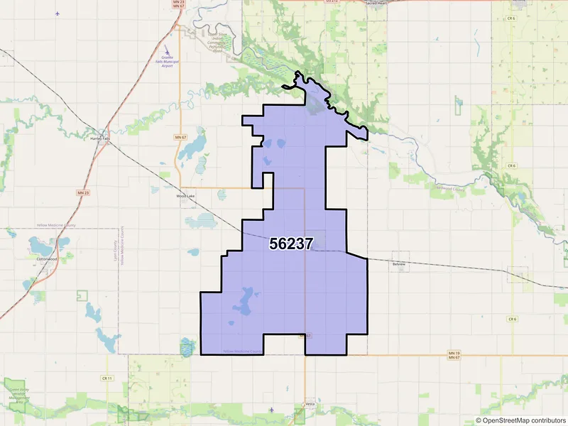 Map of ZIP Code 56237 — Echo, MN