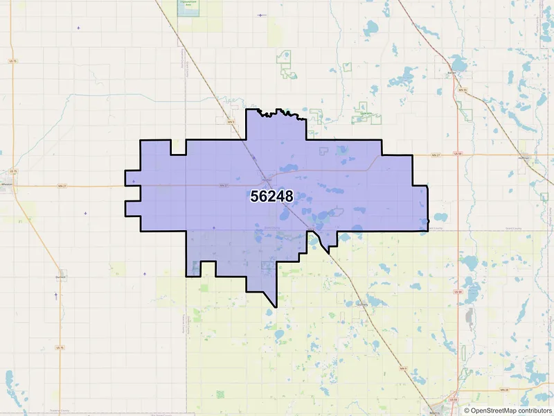 Map of ZIP Code 56248 — Herman, MN