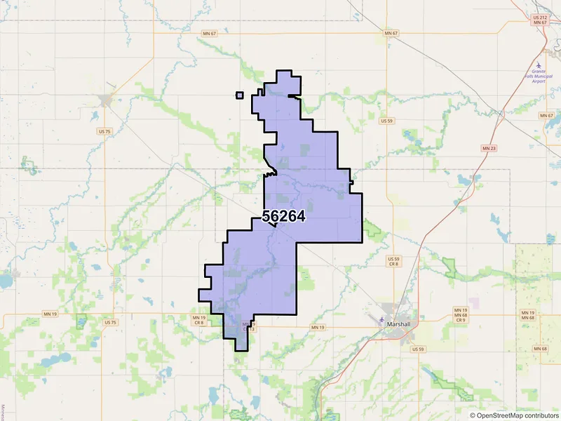 Map of ZIP Code 56264 — Minneota, MN