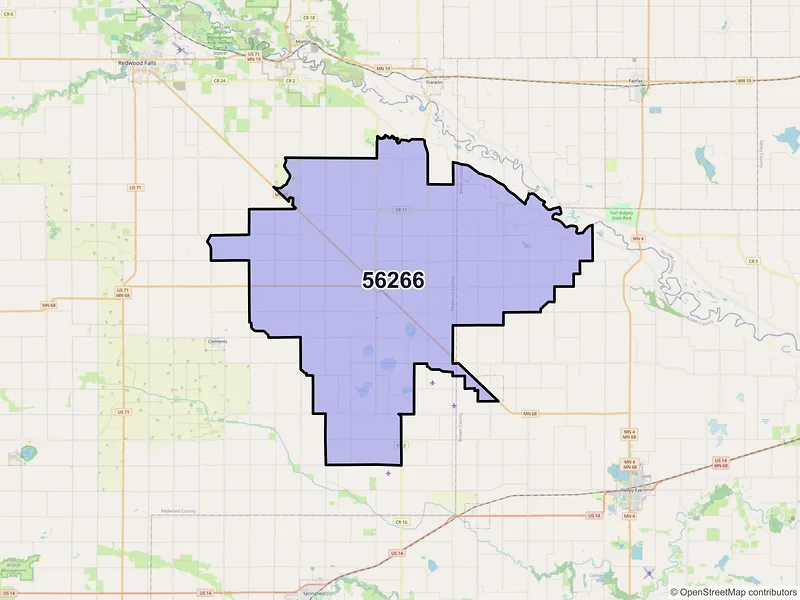 Map of ZIP Code 56266 — Morgan, MN