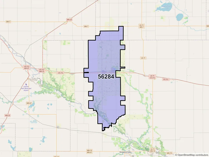 Map of ZIP Code 56284 — Renville, MN