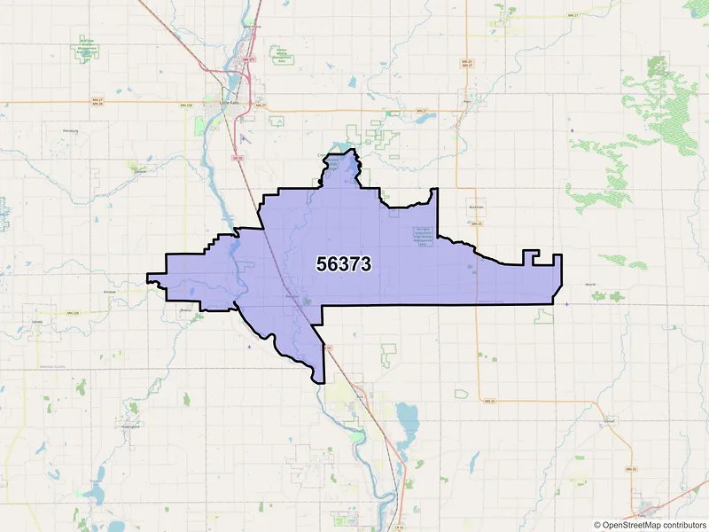 Map of ZIP Code 56373 — Royalton, MN