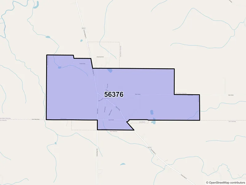 Map of Saint Martin, Minnesota and ZIP codes