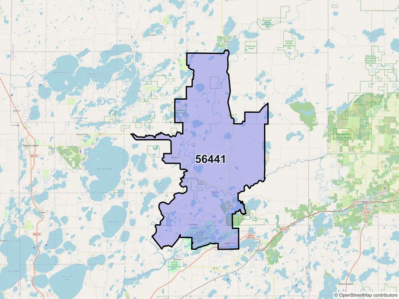 Map of ZIP Code 56441 — Crosby, MN