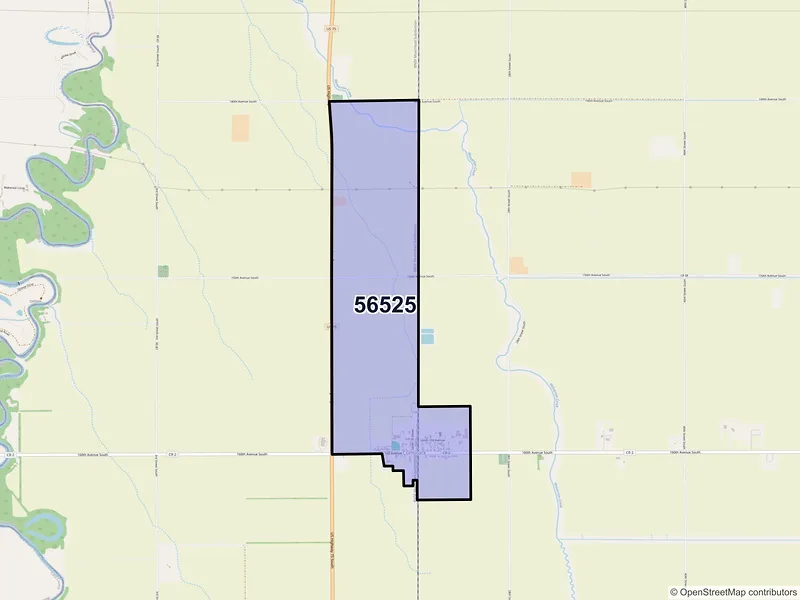 Map of Comstock, Minnesota and ZIP codes
