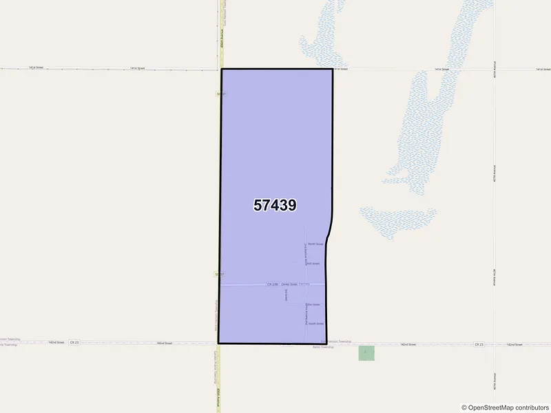 Map of Ferney, South Dakota and ZIP codes