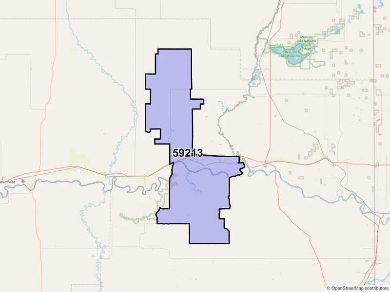 Map of Brockton, Montana and ZIP codes
