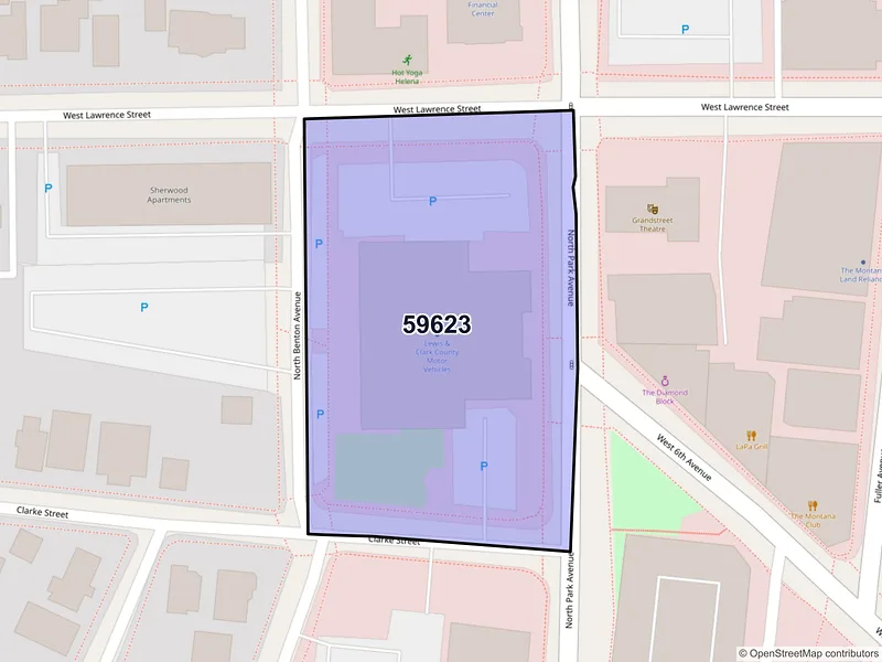 Map of ZIP Code 59623 — Helena, MT
