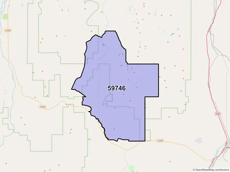 Map of ZIP Code 59746 — Polaris, MT