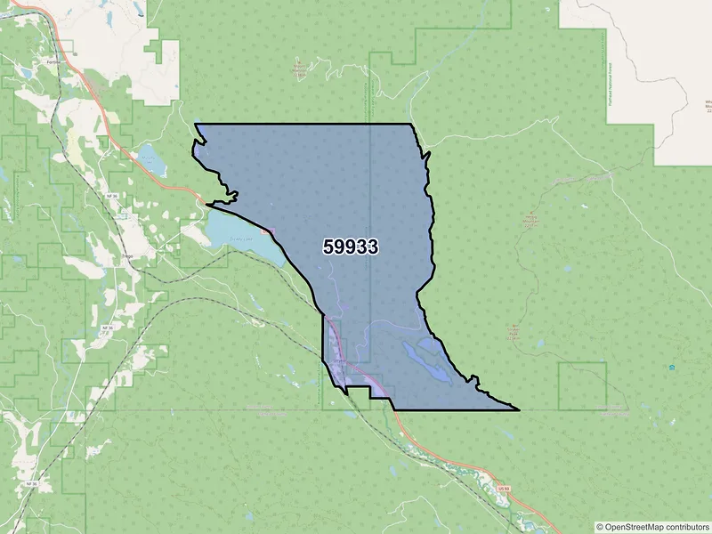Map of Stryker, Montana and ZIP codes