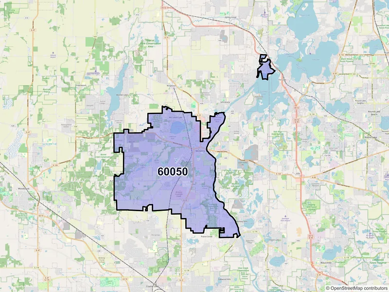 Map of ZIP Code 60050 — Mchenry, IL