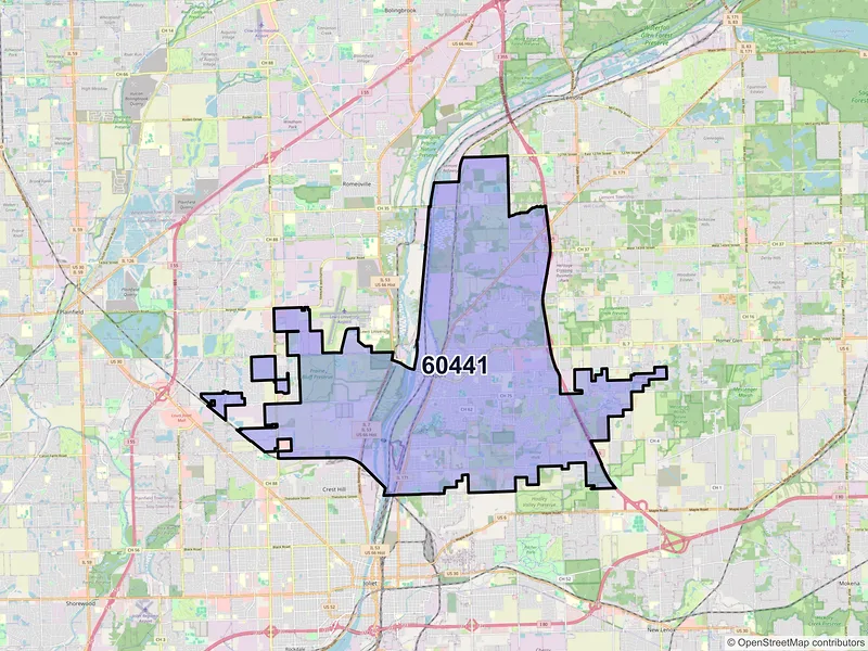 Map of ZIP Code 60441 — Lockport, IL