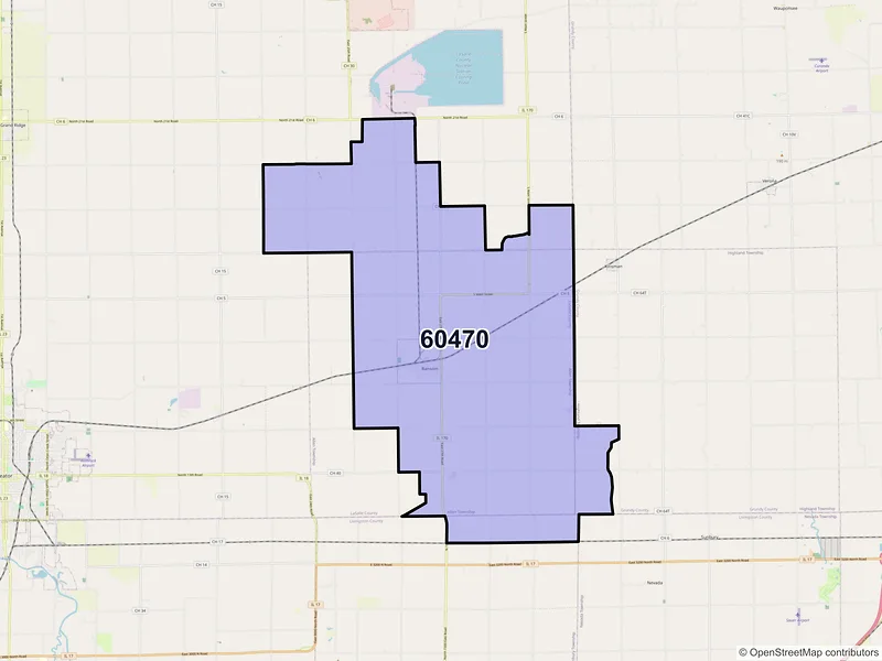 Map of Ransom, Illinois and ZIP codes