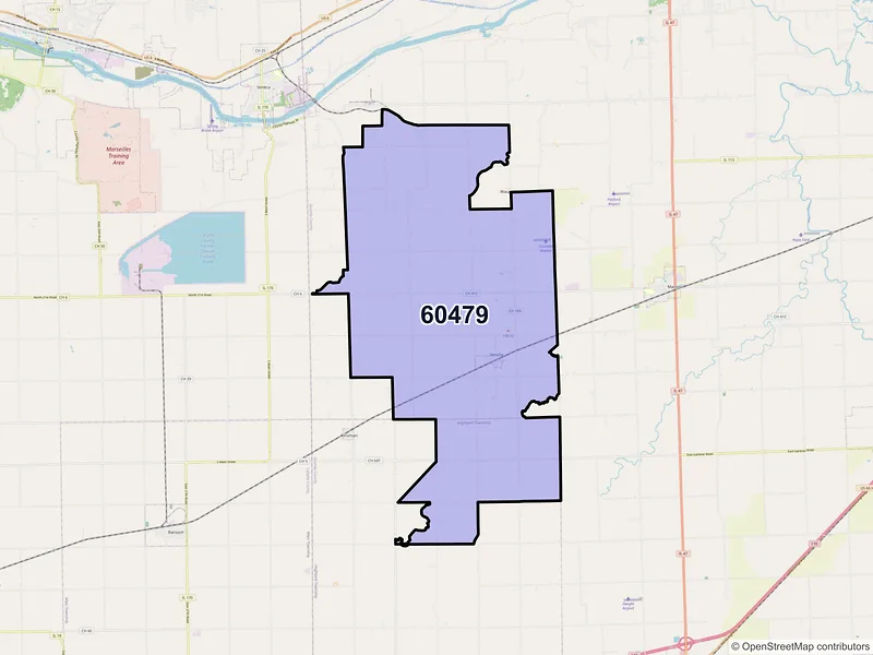 Map of ZIP Code 60479 — Verona, IL