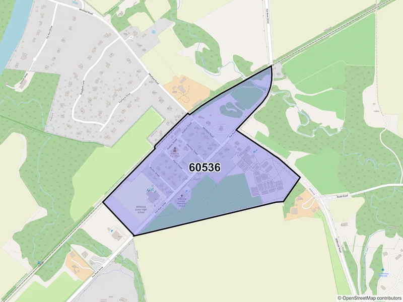 Map of Millbrook, Illinois and ZIP codes