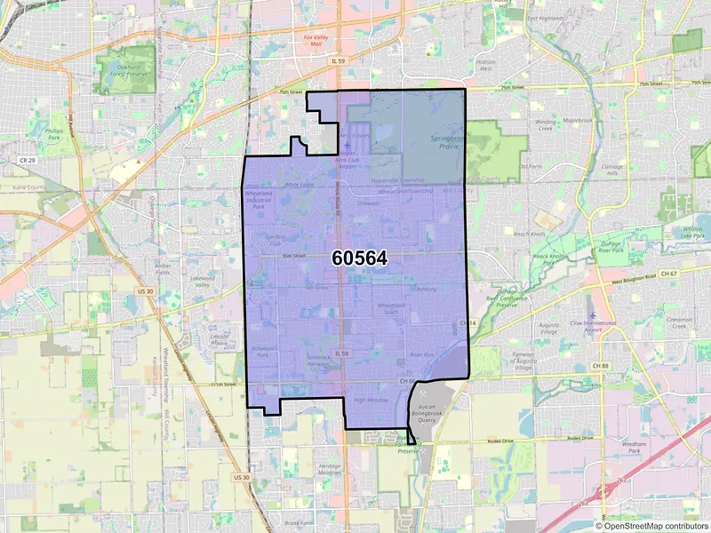 Map of ZIP Code 60564 — Naperville, IL