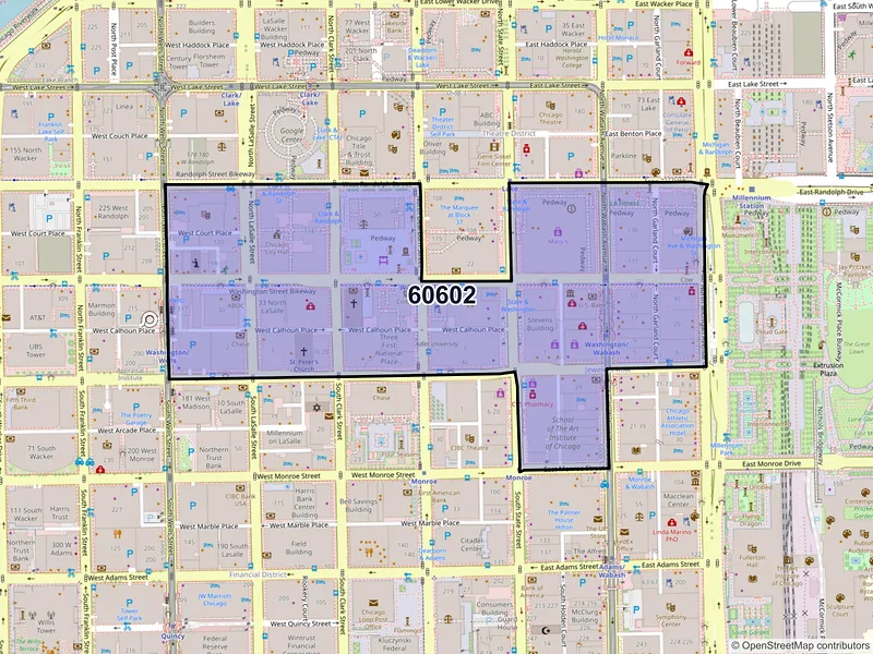 Map of ZIP Code 60602 — Chicago, IL