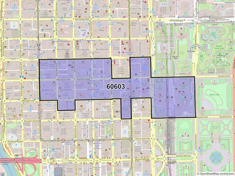 Map of ZIP Code 60603 — Chicago, IL