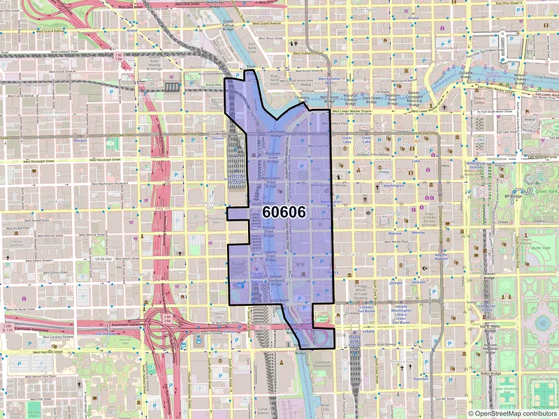 Map of ZIP Code 60606 — Chicago, IL