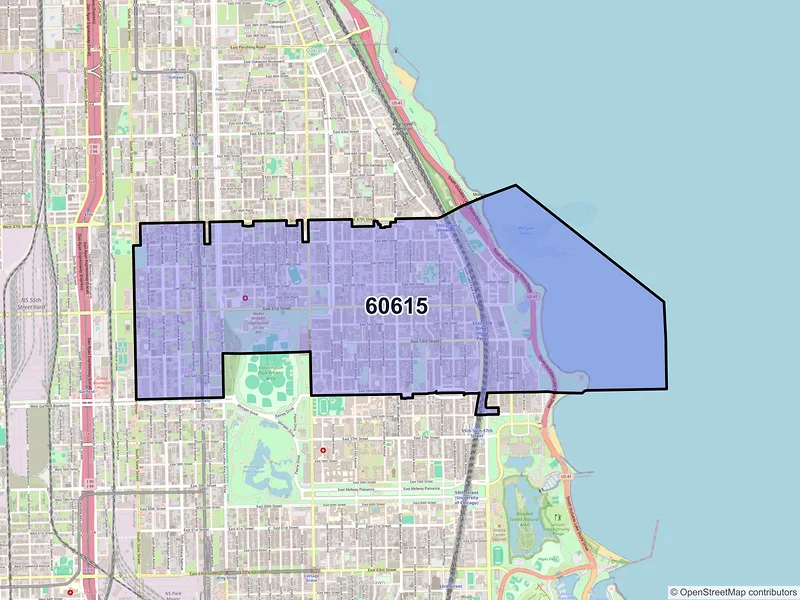 Map of ZIP Code 60615 — Chicago, IL