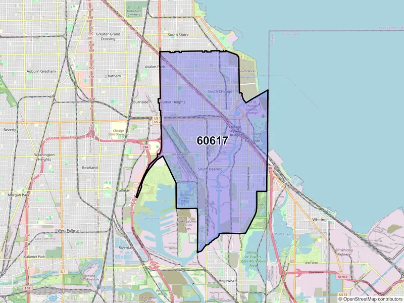 Map of ZIP Code 60617 — Chicago, IL