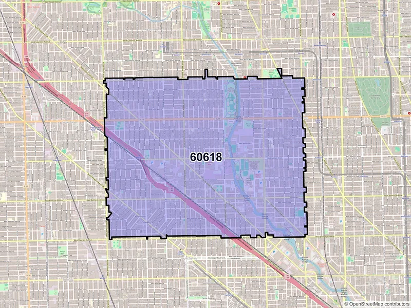 Map of ZIP Code 60618 — Chicago, IL