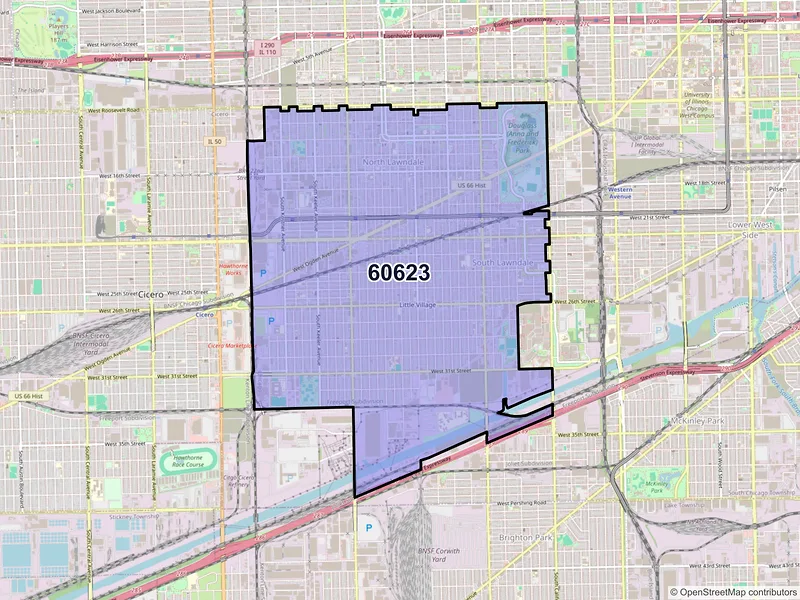 Map of ZIP Code 60623 — Chicago, IL