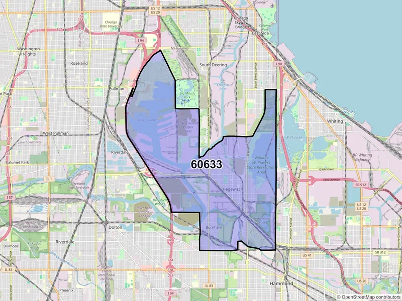 Map of ZIP Code 60633 — Chicago, IL